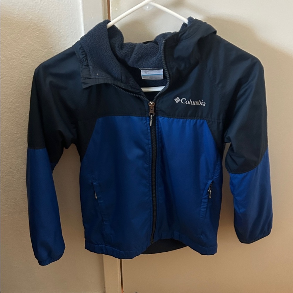 Columbia Two-Tone Blue Hooded Outdoor Jacket